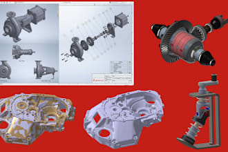 create 3d cad design reverse engineering scan to cad solidworks step models