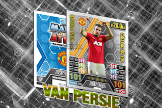 design custom sports trading cards and match posters