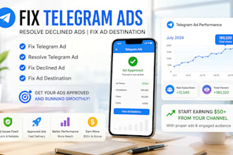 fix telegram ad, resolve telegtam ad, fix decline ad, fix ad destination