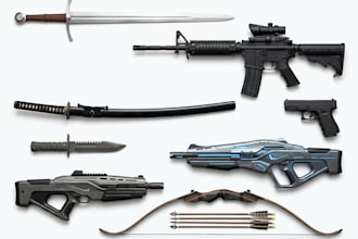 design unique weapons illustrations