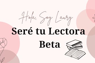 beta read your dark romance, thriller, contemporary or ya book in spanish