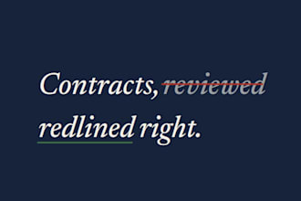 provision of expert contract review and negotiation support