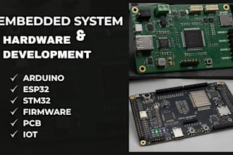 design embedded circuits, firmware, arduino, esp32, stm32, hardware development