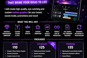 stunning motion graphics for your brand