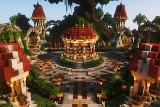 build a custom minecraft spawn, lobby or server hub