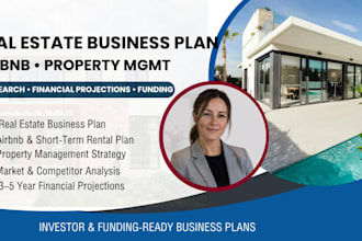 write real estate airbnb and property management business plan