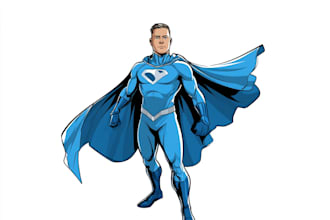 draw you as an amazing superhero illustration