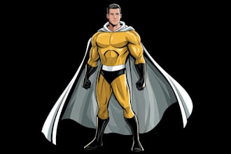 turn yourself as a custom superhero portrait