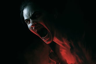 create dark art heavy metal artwork for horror