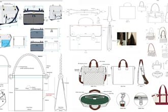 do fashion handbag, backpack, bag pattern, belt, accessory tech packs