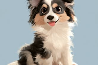 pet portrait into cute disney style