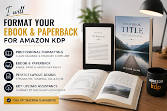 format your ebook and paperback for amazon KDP