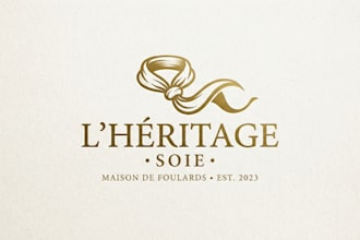 design an elegant scarf logo for your brand