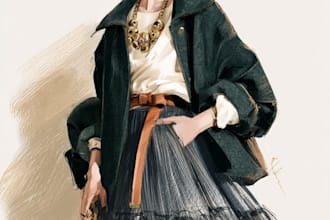 create digital fashion illustration