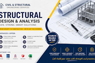 do civil and structural engineering design analysis and drawings