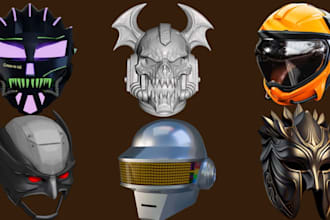 3d cosplay, ship, mask, armor, painting, 3d halloween helmets, stl 3d printing