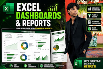develop interactive dashboard and generate automated reports using advance excel