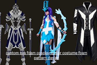 create custom eva foam cosplay armor costume foam pattern design
