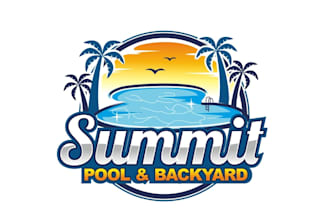 create professional and awesome swimming pool logo design