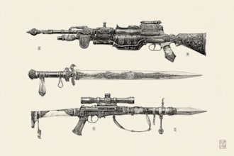 design unique weapons illustrations