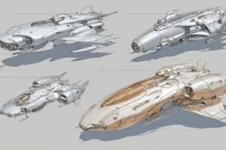 design futuristic sci fi spaceships and spacecraft art