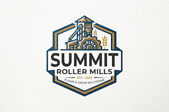 design a strong and professional mill logo
