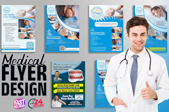 design premium medical healthcare flyer or poster