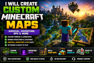 create custom minecraft maps for survival, adventure and rpg