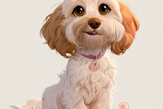 pet portrait into cute disney style