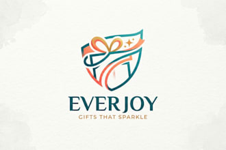 design a creative gift logo  for your brand
