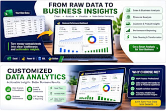 be your data analyst for excel, sql, python, tableau, alteryx, and power bi