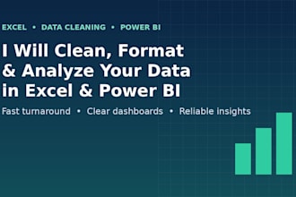 clean, format and analyze your data in excel and power bi