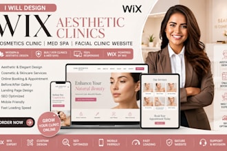 build wix aesthetic website cosmetic clinic website med spa website facial
