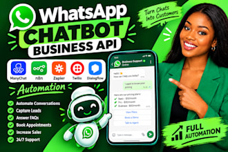 whatsapp chatbot business api manychat n8n zapier twilio dialogflow automation