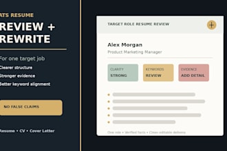 review and rewrite your ats resume for one target job