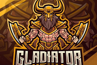 make vector illustration of gladiator spartan mascot logo