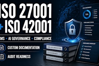 provide iso 27001 isms, iso 42001 ai governance and compliance documentation