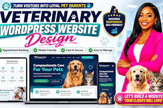 design wordpress website for veterinarian, veterinary website development