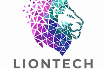 do incredible origami, polygonal, geometric, low poly logo