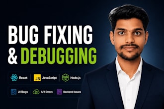 fix bugs and errors in javascript react node js and next js