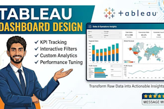 design interactive tableau dashboards and visual analytics reports