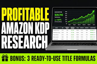 do profitable amazon KDP niche research and keyword research