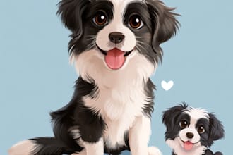 pet portrait into cute disney style