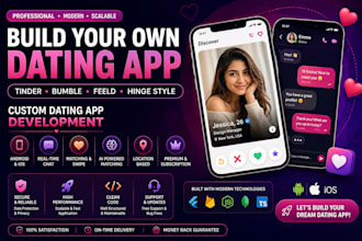 develop a dating app like tinder, feeld or hinge
