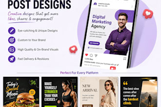 design modern social media posts and carousel graphics