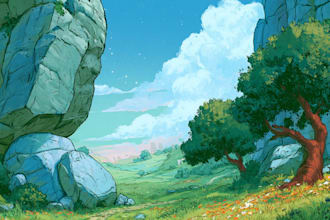 draw a background for your cartoon