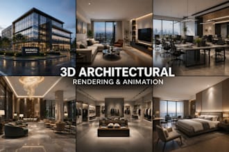 create 3d architectural exterior interior cgi animation rendering 3d animation