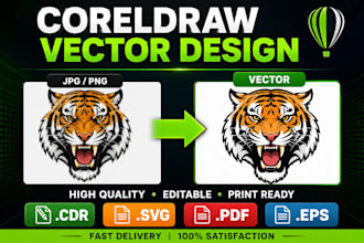 create coreldraw designs, vector tracing and illustrations