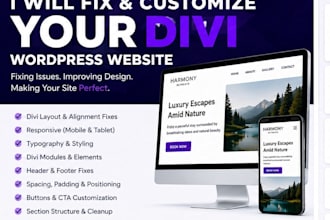 fix and customize your divi wordpress website