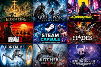 do steam page cover art game logo steam capsule art steam capsule artist
